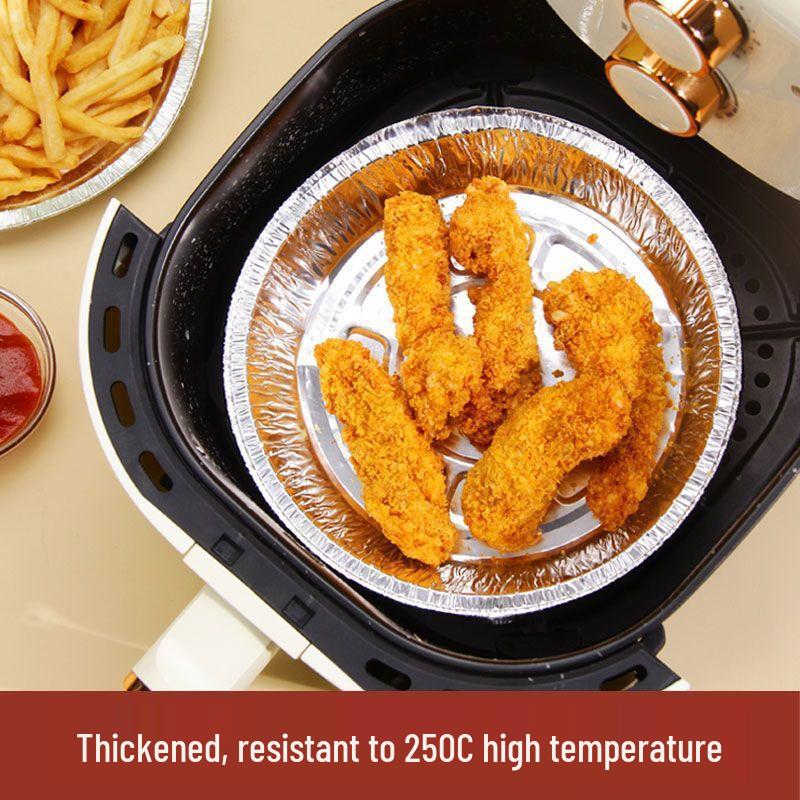 Chang Baosen Disposable Air Fryer Aluminum Foil Bowls - 7-inch, Deepened, 50-Pack