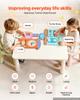 VEVOR Wall Busy Board, 18-in-1 Train Montessori Sensory Activity Panels, Learning Activity Center for Daycare, Classroom, Playroom, and Home