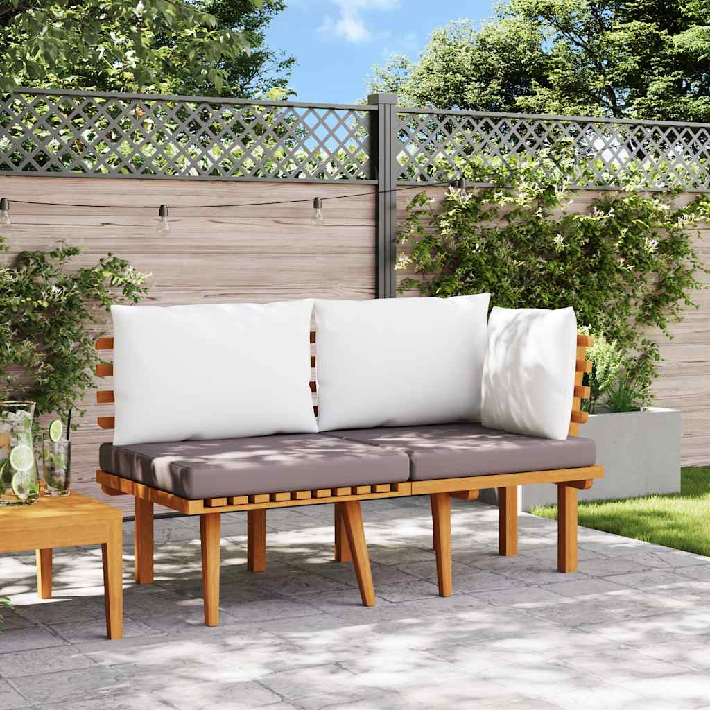vidaXL 2-tlg. Garten-Lounge-Set mit Kissen Massivholz Akazie