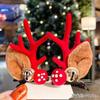 2 Pcs/set of Christmas Hair Clips Hair Accessories Sweet Party Antler Top Clip Women's Fashion Festival New Year Hairs Accessory