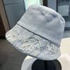 Women Sun Protection Bucket Hat With Lace And Linen For Summer Outdoors