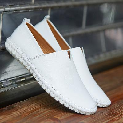 Dwayne Äkta Ko Läder Herr Loafers Mode Handgjorda Mockasiner Mjukt Läder Blå Slip-On Herr Båtsko PLUSSTORLEK 658
