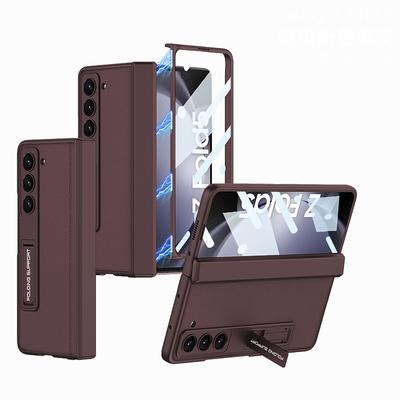 Magnetyczne etui PC ze skóry GKK na telefon Samsung Galaxy Z Fold 7/6 Wykończenie galwaniczne Pudełko na zawias w zestawie