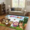 New Cartoon M-Masha And B-Bear Christmas Gift Living Room Non-Slip Area Rug Carpet For Bedroom Playroom Sofa,Home Decor Doormat