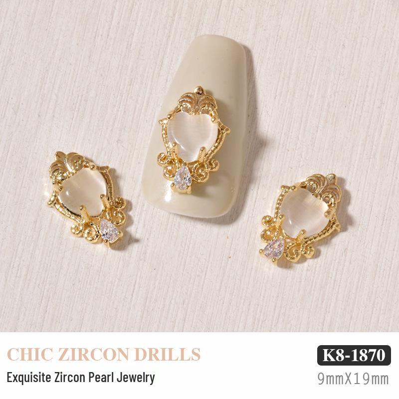 Luxurious Zircon Diamond Bow Nail Art Decorations - Japanese Style