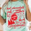 Vintage Christmas Comfort Colors® T-Shirt, Women's Christmas Retro Shirt, Trendy Holiday Tee, Cute Christmas T-Shirt, Hot Chocolate Shirt