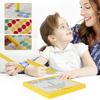 Tablica Magnetyczna do Rysowania dla Maluchów Kolorowa Tablica do Rysowania z Koralikami Magnetycznymi z Pisakiem Magnetycznym i Kartami Zabawki Edukacyjne Montessori