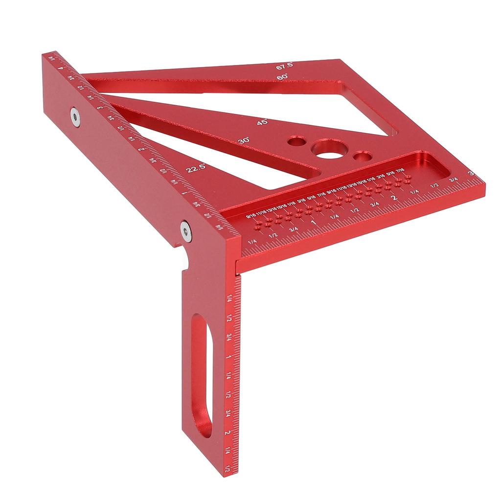Woodworking Ruler Multifunctional Angle Msuring Ruler Aluminum Alloy   Tool for Scribing and Marking