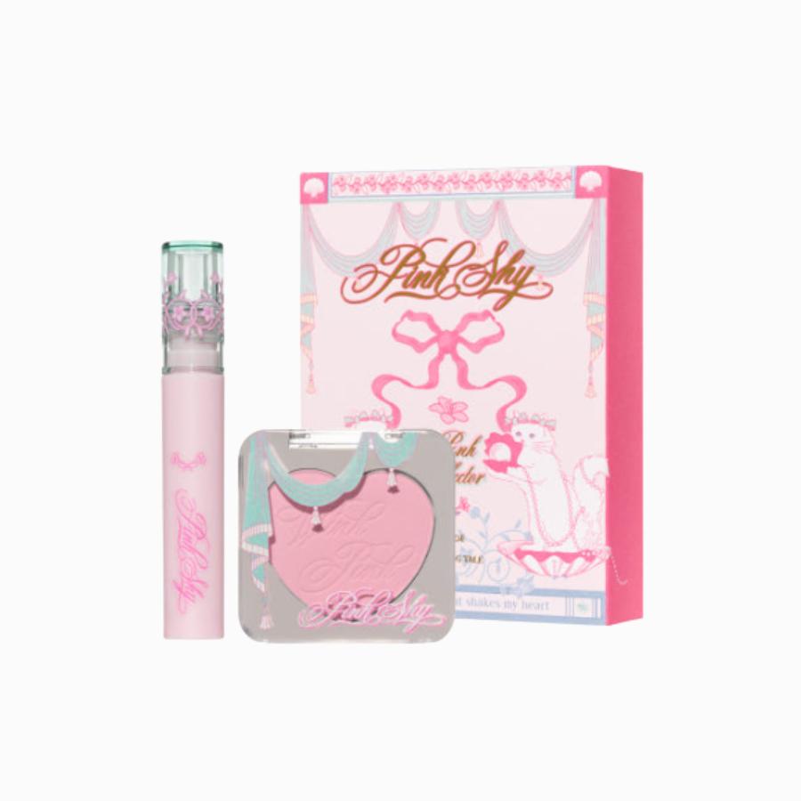 

Etude Pink Shy набор из 2 шт. (Фиксирующий тинт PinkShy 4г #Холодный розовый сверху + Румяна Heartpop #Wink Pink 4г)