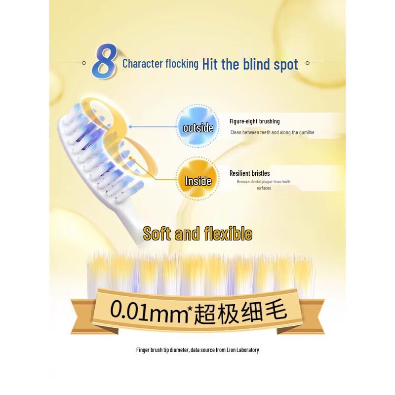 Lion Systema Elastic Gum Protection Soft Bristle Toothbrush 3-Pack