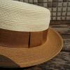 Japanese Retro Small Brim White Khaki Flat Top Top Hat Women'S Summer Sunshade Vacation Beach Sun Straw Hat