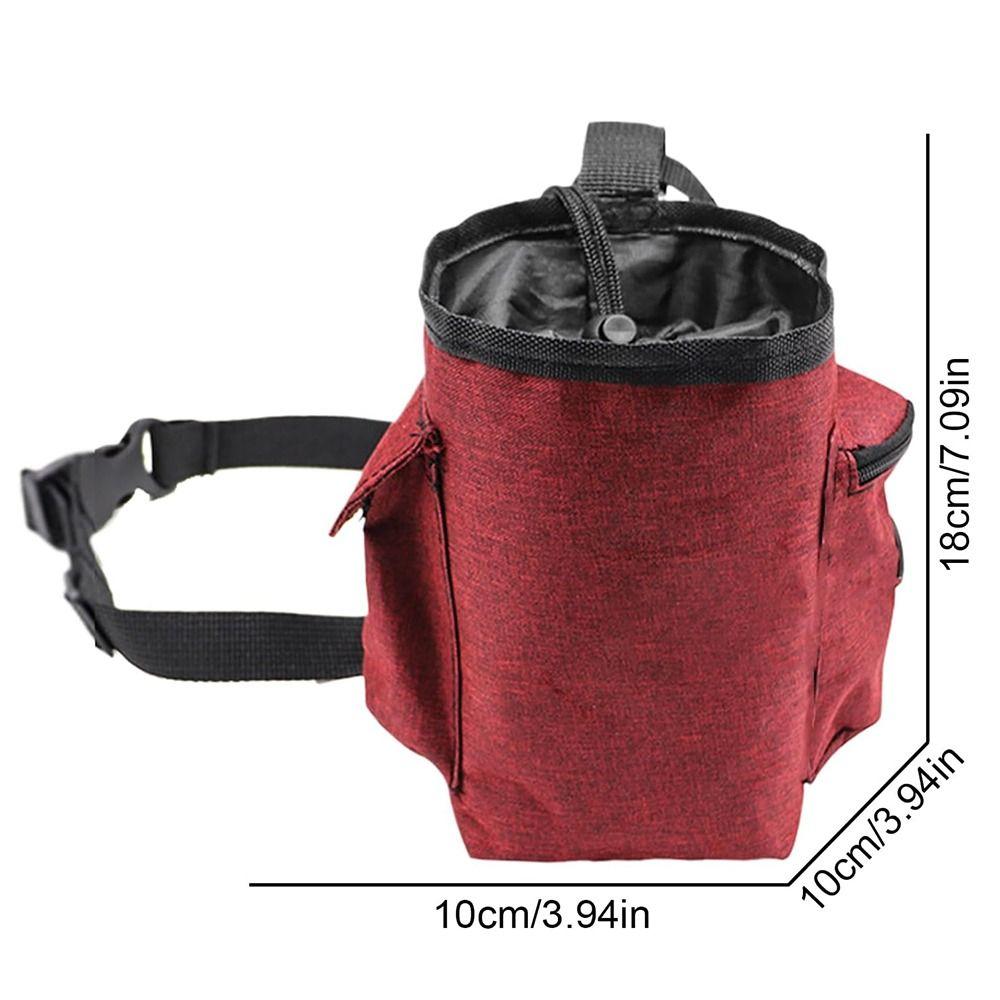 Oxford Cloth Chalk Bag Bucket with Adjustable Durable Rock Climbing Chalk Pouch Waist Belt and Zippered