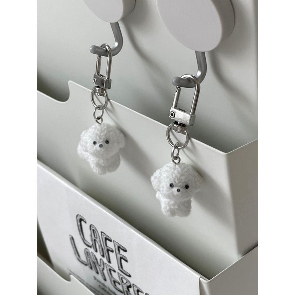 Элегантный брелок Pogle Bichon 2 вида аксессуар для телефона шарм для сумки B. Pogle Bichon lying down