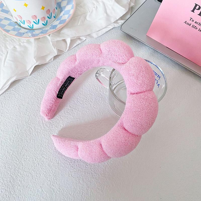 Cloud Stirnband Damen Gesicht waschen Make-up Sport Hoher Schädel Oberteil Schwamm Handtuchstoff Twist Haaraccessoires