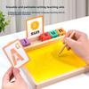 Spell Letter Words Wooden Sandboard Learning Toy For Early Childhood Education