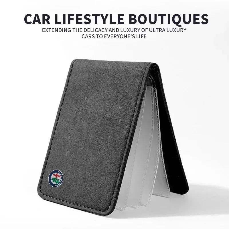 Bilklistermärken För Alfa Romeo Bil Körkortsplånbok ID-kortsficka Fodral För Alfa Romeo Giulia Giulietta 156 159 147 Mito Stelvio