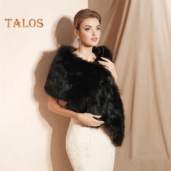 Kleid Schal Weich Strukturiert Plüsch Warm Schal Abendkleid Cheongsam Weiß Plüsch Herbst Winter Schal Wrap