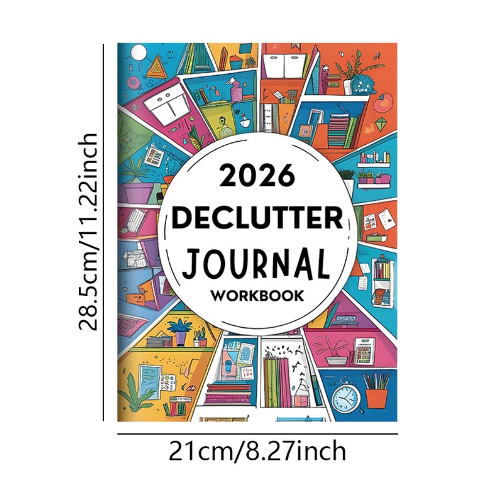 Practical Declutter Guide Vibrant Illustrated Declutter Planner Household Management Tracker Gift 1PC