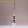 Sturdy Resin Cat Keychain Adorable Phone Accessory Compact Pet Lover Lightweight Phone Charm Gift for Everyday Use