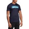 Adidas Essential Linear AOP Box Letter Round Neck Comfortable Versatile Short Sleeve T-Shirt Men T-Shirts Navy-Blue DV3045