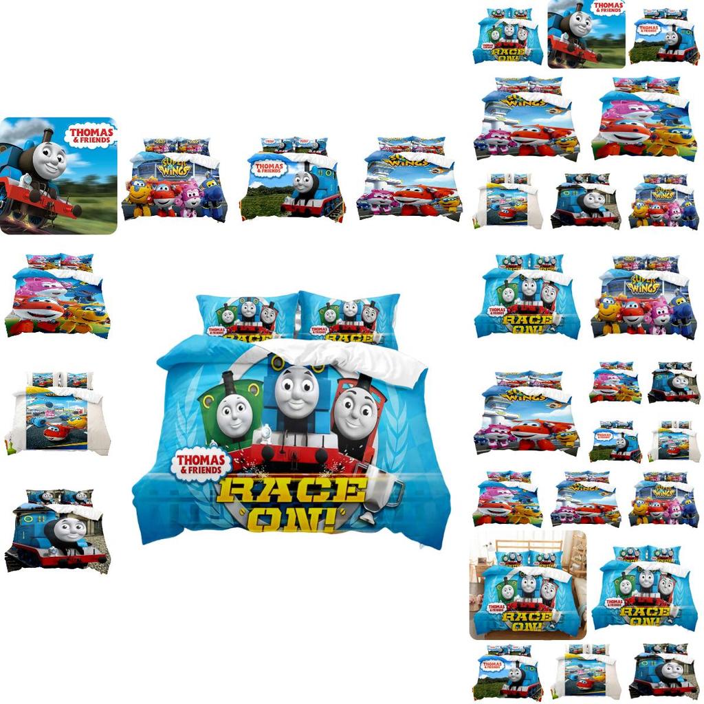 High-quality Thomas Cartoon Digital Print Bedding Set Flower Pattern Suitable For 1.8m Bed