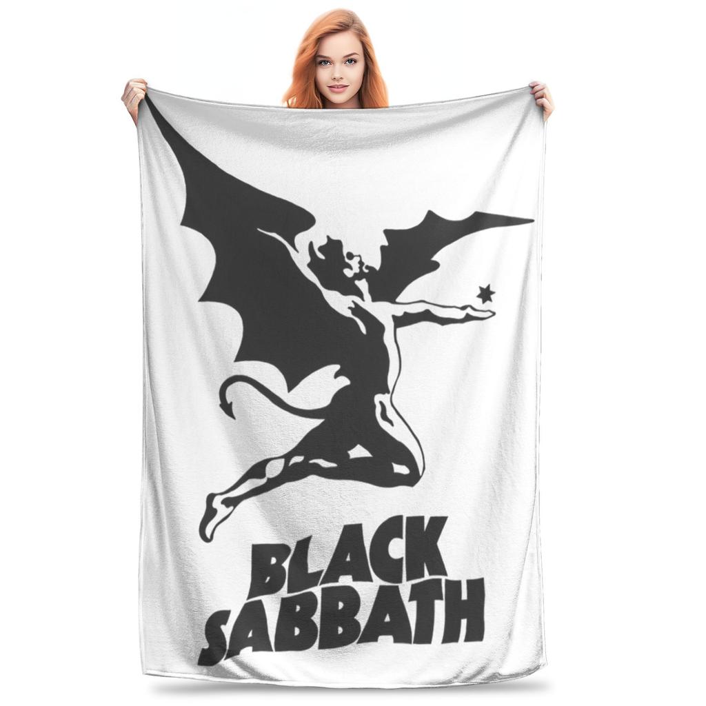 Black Sabbath Ozzy Is Bat Warm Soft Blankets  Travel Plush Throw Blanket Print Living Room Flannel Bedspread Sofa Bed Cover