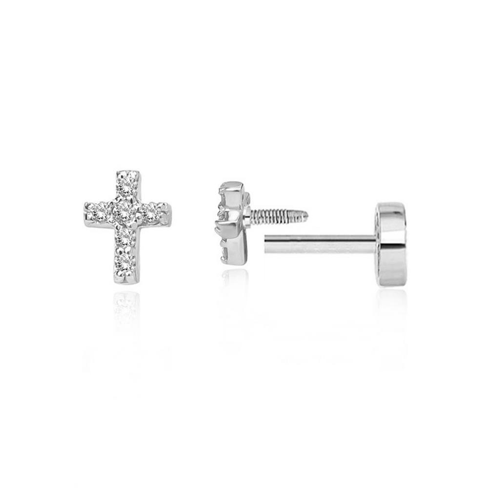 CANNER 1PZ Occhio di Cavallo Testa Piatta Filettato Perforazione Osso Auricolare Donna Argento 925 Ins Stella Fiore Geometria Zircone Orecchino a Lobo