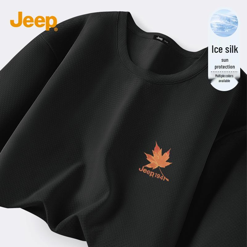 

JEEP Men s Moisture-Wicking Quick-Dry Mesh T-Shirt with Maple Leaf Logo L