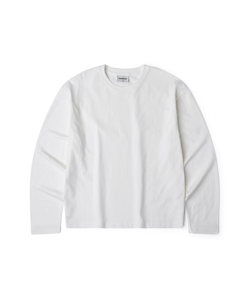 GAINSBORO Signature Crop Long Sleeve_White