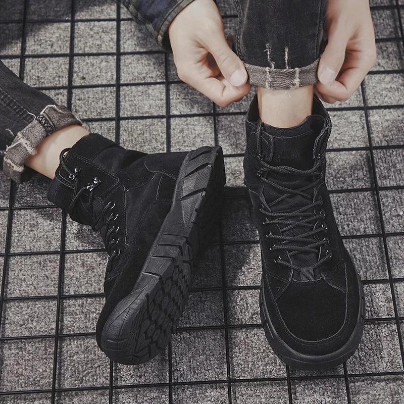 Retro Mens Boots for Desert Men's Hiking Boots High Top Men Ankle Boot High Quality Casual Sneaker Botas Tacticas Botas Hombre