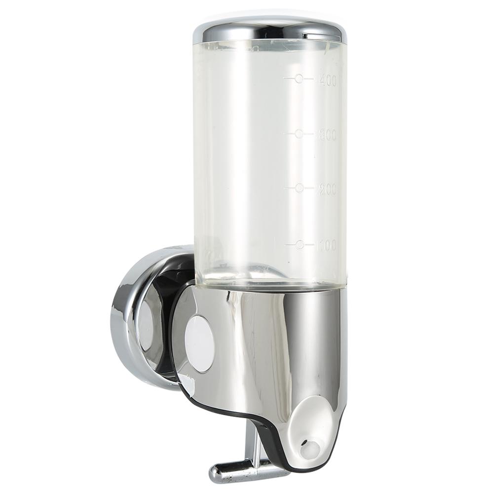 

Unique Manual Liquid Soap Dispenser Wall Shampoo Dispenser for Hotel Public Toilet Bathroom Use6030 Transparent Single