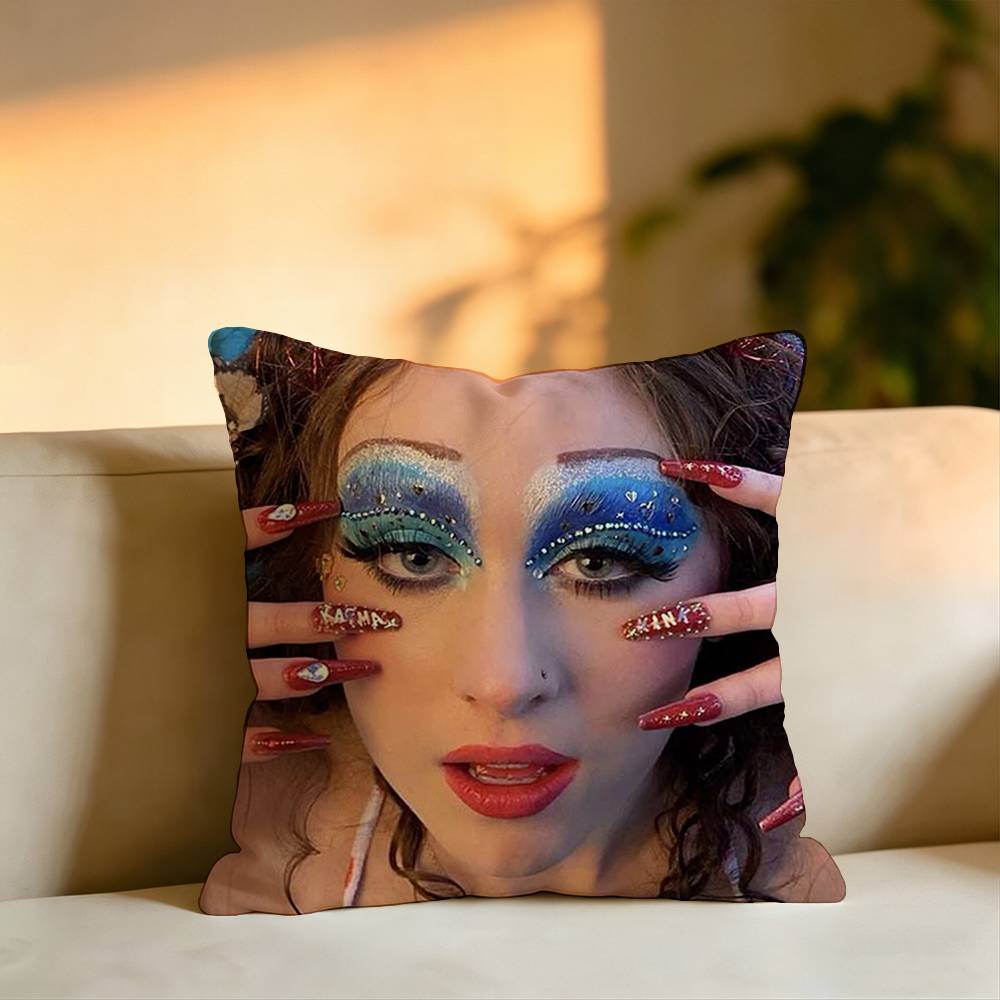 Popular Singer CChappell Roan Pillow Case Square DoubleSided Sofa Cushion Cover Bedroom Bedside Pillow