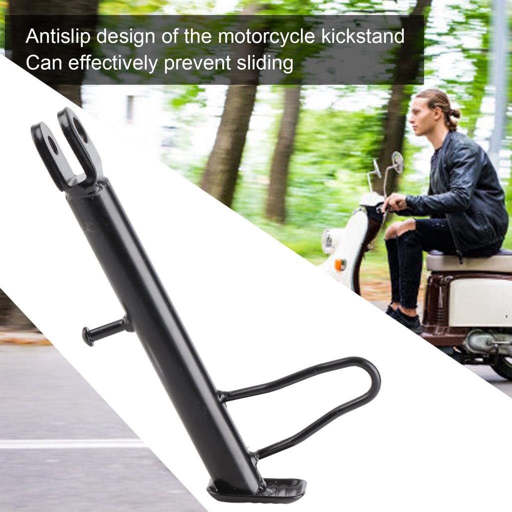 Motorcycle  Stand Stainless Steel Black Nonslip Parking Foot Support for Scooter