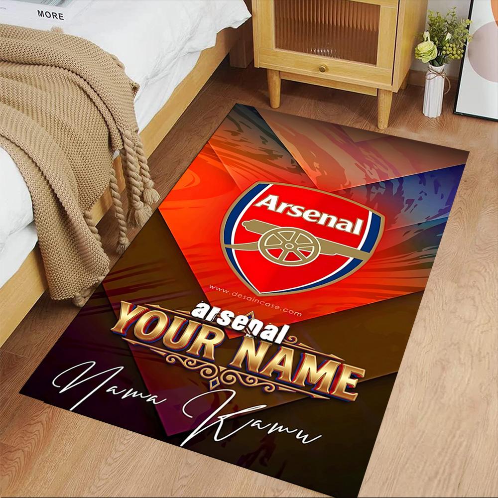 Arsenal F.c. Customize Text Area Rug Suitable for Dormitory Living Rooms Balcony Bedrooms Antislip Carpet Office home decor