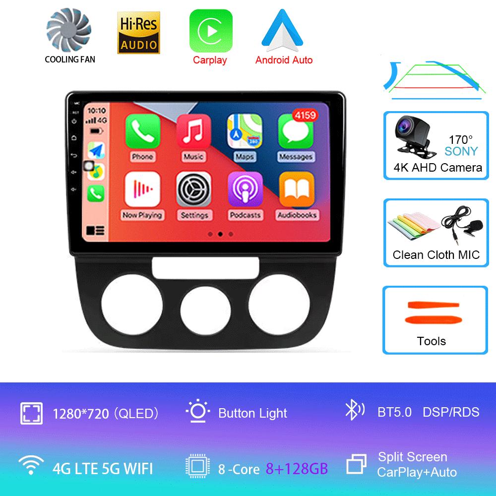 Radio auto Android 14 Carplay Auto pentru Volkswagen Jetta 5 2005 2006 2007 2008 2009 2010 GPS Multimedia Player 4G Unitate principală stereo