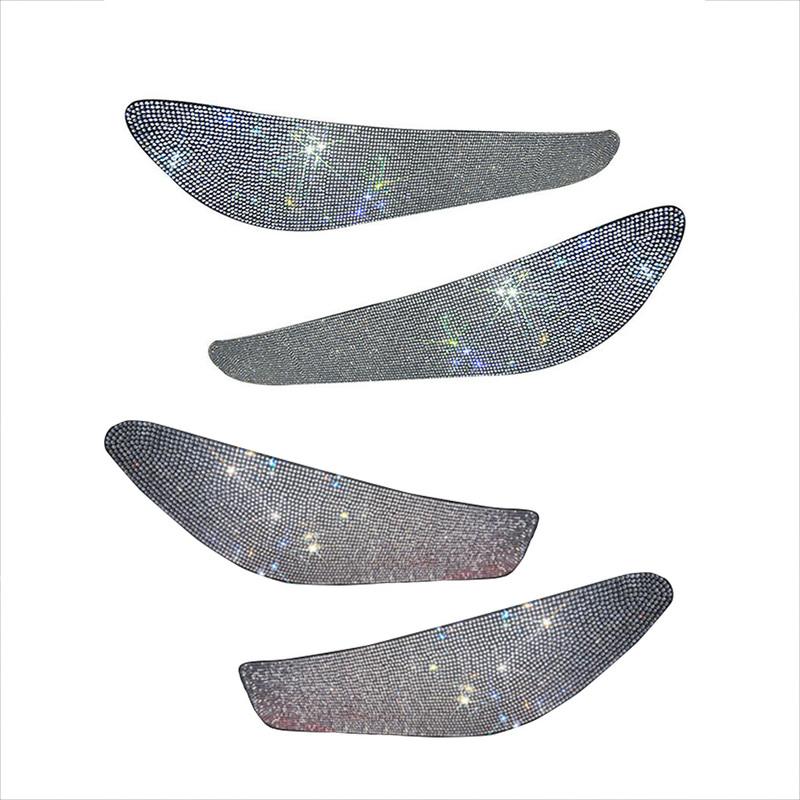 

4* Блестящие накладки на двери автомобиля от пинков, наклейки, ударопрочные наклейки, автомобильные, стразы, устойчивые к царапинам, автоаксессуары