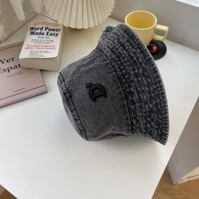 

Fisherman Cowboy Hat Ladies Fashion Casual Denim Embroidered D Letter Hat Visor чорний