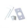 304 Stainless Steel Glass Lock Ground Bolt Ground Lock Anti-Theft Double Swing Hinge Frameless Sliding Door Lock, Brushed Finish