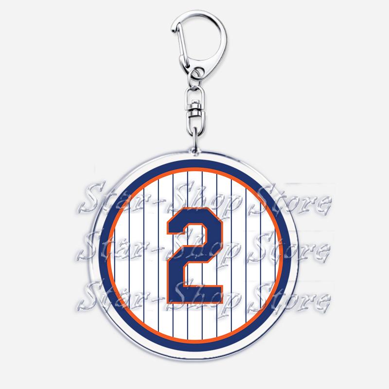 Popular Baseball Jersey Player Number Keychains for Accessories Bag New York Sports Keyrings Jewelry Friends Fans Gifts
