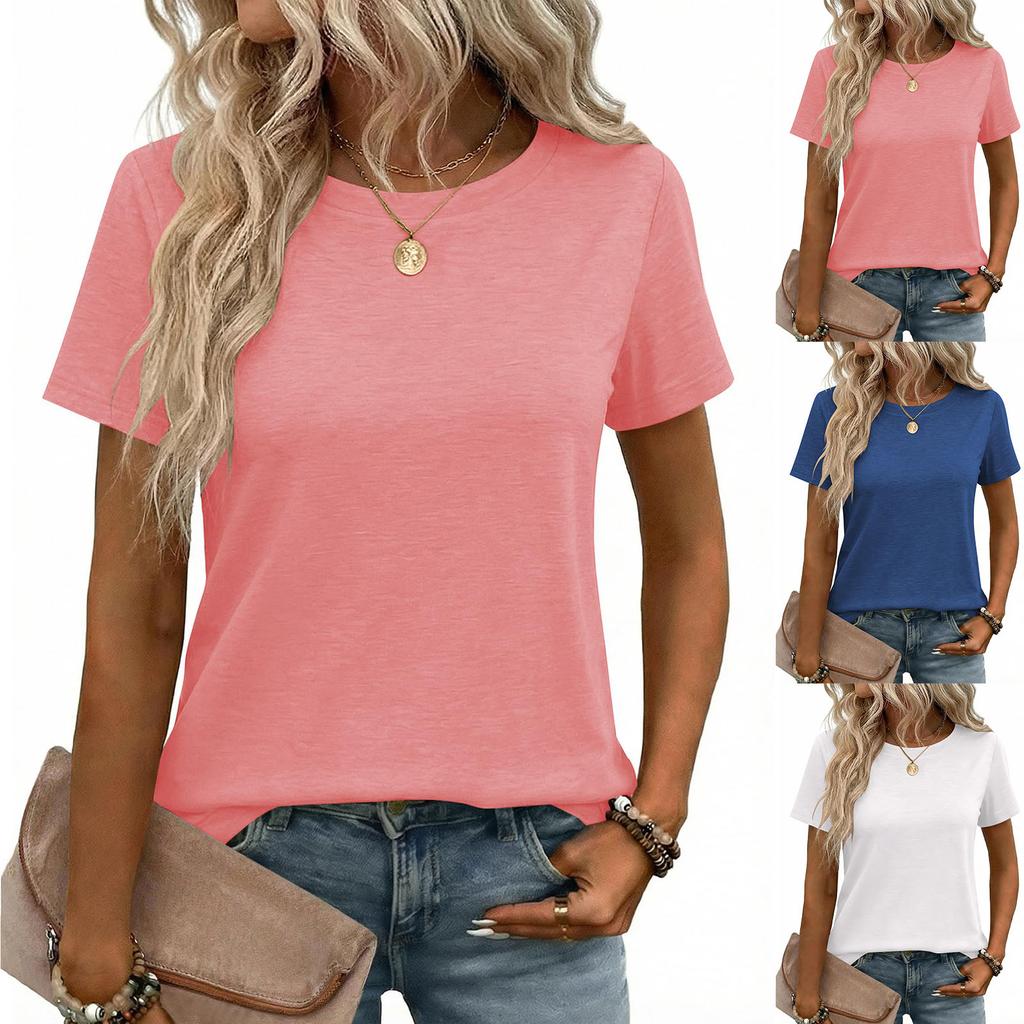 Women's Casual Loose-Fit Short-Sleeve T-Shirt Top