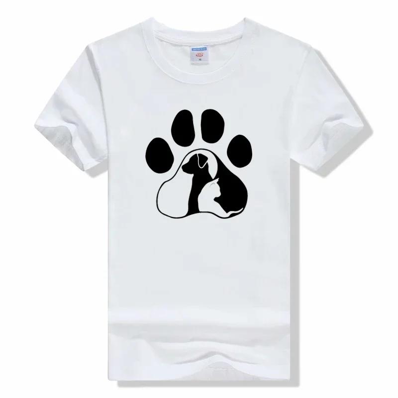 Love Dog Paw t shirt Love Trend Style Dog Paw Cartoon Animal Pet Summer Graphic Print Female Stylish T Top Shirt