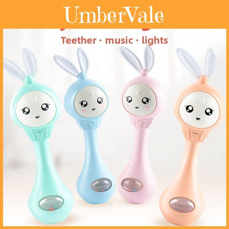 Baby Bunny Rattle Toy With Music Lights For Newborns And Infants