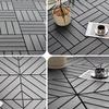 30X30Cm Hardwood Decking Tiles Interlocking Composite Wood Floor Covering for Outdoor Garden Terrace Easy Installation