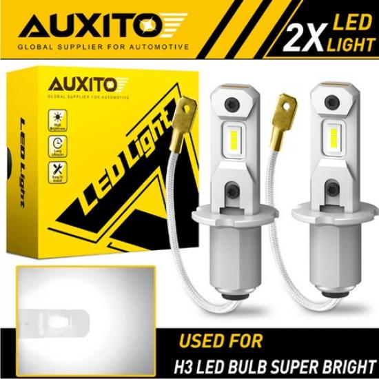 2X AUXITO H3 LED Headlight Bulbs 6500K Bright White Fog Driving Light GF EOA