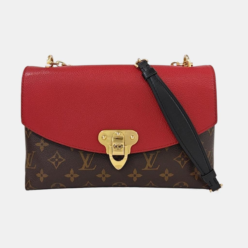 [Pre-Owned] Saint Placide Versatile Commuter Gold Buckle Sliding Chain Classic Monogram Coated Canvas Colorful Leather Handheld Cr - Very Good #7LD6P4
