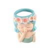 Resin Fairy Flowerpot Girl Statue Succulent Planter Pot Face Planters Pots  Office
