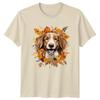 Cute Fall Dog Watercolor TShirt Autumn Retriever Dogs Gift For Him And Her