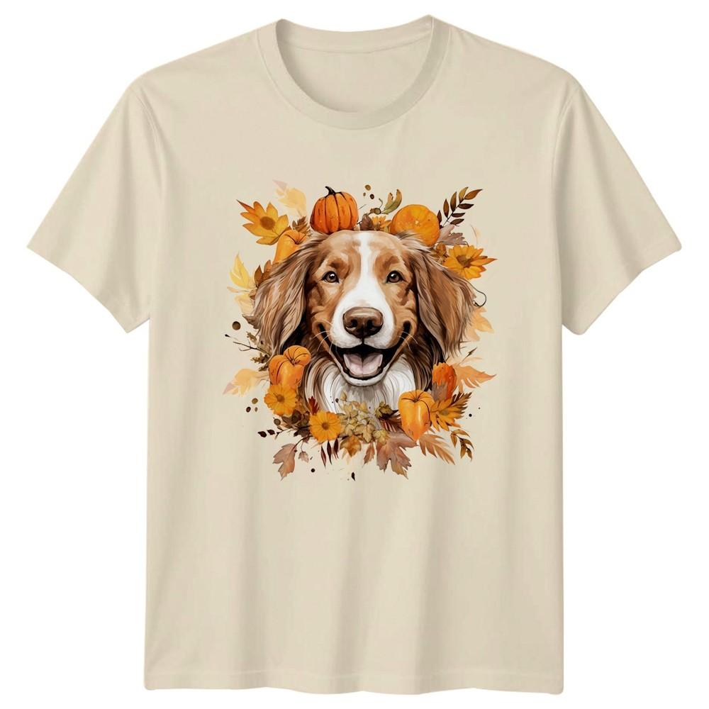 Cute Fall Dog Watercolor TShirt Autumn Retriever Dogs Gift For Him And Her