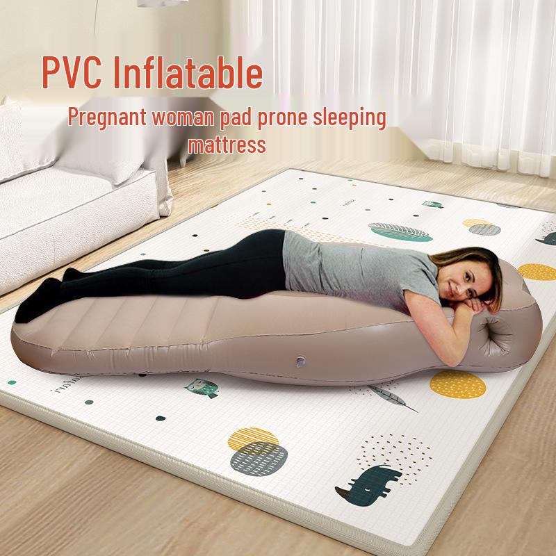 PVC Inflatable Pregnancy Pillow - O-Shaped Prone Sleeping Mattress for Comfort