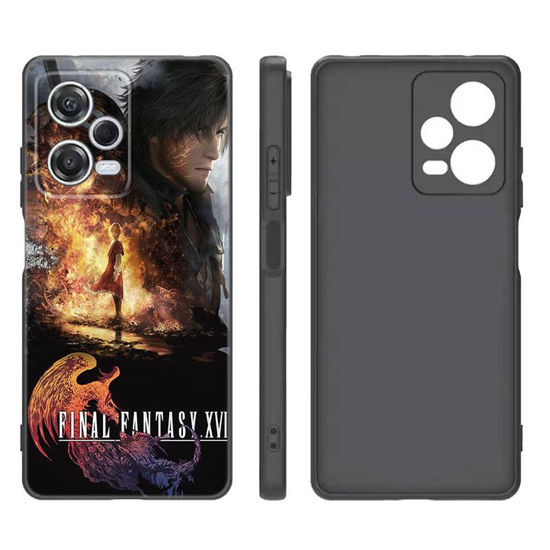 Game Final Fantasy Black Silicone Phone Case For Xiaomi Redmi Note 9 10 11 11S 11T 12 13 Pro 5G Plus 9S 10S 12S